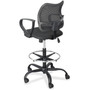 Safco Vue Series Mesh Extended-Height Chair, Supports Up to 250 lb, 23" to 33" Seat Height, Black Fabric