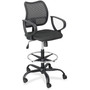 Safco Vue Series Mesh Extended-Height Chair, Supports Up to 250 lb, 23" to 33" Seat Height, Black Fabric (SAF3395BL) View Product Image
