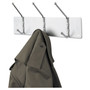 Safco 3-Hook Contemporary Steel Coat Hooks - 3 Hooks - 10 lb (4.54 kg) Capacity - 7" Height x 18" Width - for Garment - Steel