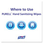 PURELL Premoistened Hand Sanitizing Wipes, 5.78 x 7, Fresh Citrus, White, 100/Canister, 12 Canisters/Carton
