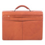 Swiss Mobility Milestone Briefcase, Fits Devices Up to 15.6", Leather, 5 x 5 x 12, Cognac