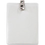 Advantus Vertical Badge Holder with Clip - 3" Width x 4" Length - Vinyl - Clear