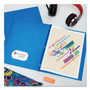 Avery Two-Pocket Folder, Prong Fastener, 0.5" Capacity, 11 x 8.5, Light Blue, 25/Box