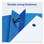 Avery Two-Pocket Folder, Prong Fastener, 0.5" Capacity, 11 x 8.5, Light Blue, 25/Box