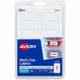 Avery Removable ID Labels - 1 1/2" Width x 3/4" Length - Removable Adhesive - Rectangle - Laser, Inkjet - White
