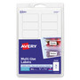 Avery Removable ID Labels - 1 1/2" Width x 3/4" Length - Removable Adhesive - Rectangle - Laser, Inkjet - White