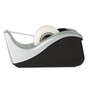Scotch Value Desktop Tape Dispenser, Attached 1" Core, Black/Silver