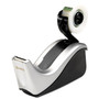 Scotch Value Desktop Tape Dispenser, Attached 1" Core, Black/Silver
