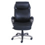 SertaPedic Cosset High-Back Executive Chair, Supports Up to 275 lb, 18.75" to 21.75" Seat Height, Black Seat/Back, Slate Base