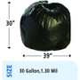 Stout by Envision Total Recycled Content Plastic Trash Bags, 30 gal, 1.3 mil, 30" x 39", Brown/Black, 100/Carton (STOT3039B13) View Product Image