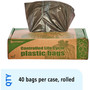 Stout by Envision Controlled Life-Cycle Plastic Trash Bags, 39 gal, 1.1 mil, 33" x 44", Brown, 40/Box