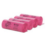 Tidy Girl Feminine Hygiene Sanitary Disposal Bags, 4" x 4" x 10", Pink/Black, 150 Bags/Roll, 4 Rolls/Carton