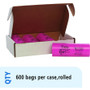 Tidy Girl Feminine Hygiene Sanitary Disposal Bags, 4" x 4" x 10", Pink/Black, 150 Bags/Roll, 4 Rolls/Carton