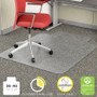 deflecto EconoMat Occasional Use Chair Mat, Low Pile Carpet, Flat, 36 x 48, Lipped, Clear