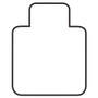 deflecto EconoMat Occasional Use Chair Mat, Low Pile Carpet, Flat, 36 x 48, Lipped, Clear