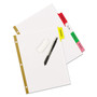 Avery Write and Erase Big Tab Paper Dividers, 5-Tab, 11 x 8.5, White, Assorted Tabs, 1 Set
