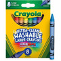 Crayola Kid's 8 Count Large Washable Crayons - Assorted