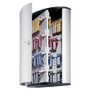 Durable Locking Key Cabinet, 72-Key, Brushed Aluminum, Silver, 11.75 x 4.63 x 15.75 DBL195523