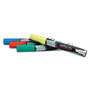 deflecto Wet Erase Markers, Medium Chisel Tip, Assorted Colors, 4/Pack