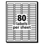 Avery EcoFriendly Mailing Labels, Inkjet/Laser Printers, 0.5 x 1.75, White, 80/Sheet, 100 Sheets/Pack (AVE48467) View Product Image