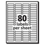 Avery EcoFriendly Mailing Labels, Inkjet/Laser Printers, 0.5 x 1.75, White, 80/Sheet, 100 Sheets/Pack (AVE48467) View Product Image