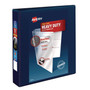 Avery Heavy-Duty View Binder with DuraHinge and One Touch EZD Rings, 3 Rings, 1.5" Capacity, 11 x 8.5, Navy Blue