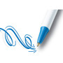 BIC Clic Stic Ballpoint Pen, Retractable, Medium 1 mm, Blue Ink, White Barrel, Dozen