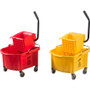 Genuine Joe Mop Bucket Wringer Combo, 3" Casters, 26 qt., Yellow (GJO60466)