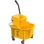 Genuine Joe Mop Bucket Wringer Combo, 3" Casters, 26 qt., Yellow (GJO60466)