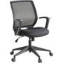 Lorell Executive Mid-back Work Chair - Black Seat Color - 5-star Base - Black