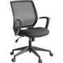 Lorell Executive Mid-back Work Chair - Black Seat Color - 5-star Base - Black