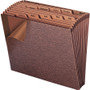 Smead TUFF Expanding Open-Top Stadium File, 12 Sections, 1/12-Cut Tabs, Letter Size, Redrope