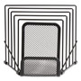 TRU RED Metal Incline Sorter with Wire Mesh Mobile Device Holder, 6 Sections, 7.48 x 8.77 x 7.55, Matte Black