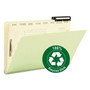Smead Pressboard Mortgage Folders, 1" Expansion, 8 Dividers, 1 Fastener, Legal Size, Green Exterior, 10/Box