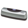 Swingline 15-Sheet Electric/Battery Portable Desktop Punch, Three-Holes, 9/32" Holes, Silver/Black