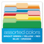 Pendaflex Double Stuff File Folders, 1/3-Cut Tabs: Assorted, Letter Size, Assorted Colors, 50/Pack