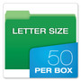 Pendaflex Double Stuff File Folders, 1/3-Cut Tabs: Assorted, Letter Size, Assorted Colors, 50/Pack