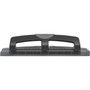 Swingline 12-Sheet SmartTouch Three-Hole Punch, 9/32" Holes, Black/Gray