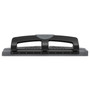 Swingline 12-Sheet SmartTouch Three-Hole Punch, 9/32" Holes, Black/Gray