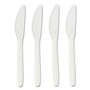 Perk Mediumweight Plastic Cutlery, Knife, White, 300/Pack View Product Image