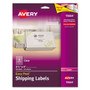 Avery Matte Clear Easy Peel Mailing Labels w/ Sure Feed Technology, Laser Printers, 3.33 x 4, Clear, 6/Sheet, 10 Sheets/Pack