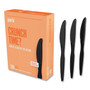 Perk Heavyweight Plastic Cutlery, Knives, Black, 100/Pack View Product Image