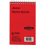 Ampad Topbound Memo Notebook - 50 Sheets - Wire Bound - 3" x 5" Sheet Size - White Paper - Assorted Pressboard Cover