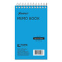 Ampad Topbound Memo Notebook - 50 Sheets - Wire Bound - 3" x 5" Sheet Size - White Paper - Assorted Pressboard Cover