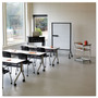Safco Impromptu Whiteboard Collaboration Screen, 36" x 60", White Surface, Black Metal/Plastic Frame