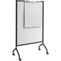 Safco Impromptu Whiteboard Collaboration Screen, 36" x 60", White Surface, Black Metal/Plastic Frame