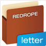 Pendaflex Pocket File, 5.25" Expansion, Letter Size, Red Fiber