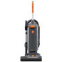 Hoover Commercial HushTone Vacuum Cleaner with Intellibelt, 15" Cleaning Path, Gray/Orange