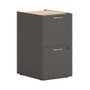 HON Mod HLPLPSFF Pedestal - 28" Height x 15" Width x 20" Depth - 2 x File Drawer(s) - Finish: Slate Teak