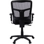 Lorell Ergomesh Managerial Mesh Mid-back Chair - Black Seat Color - Fabric Seat Material - Black Back Color - Black Frame Color - 5-star Base